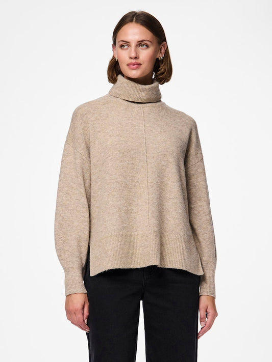 PCMALOU LS ROLLNECK KNIT NOOS BC Neulepusero