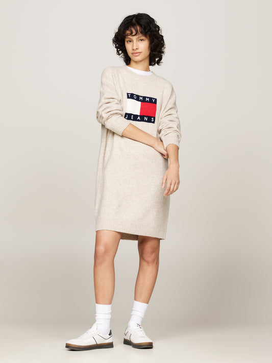 TJW MLNGE FLAG SWEATER DRESS Neulemekko